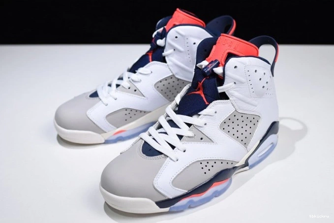 Cheap TBK Retro Infrared Air 23-Neutral 6 White Jordan Tinker 384664-104 Grey-Sail 0714